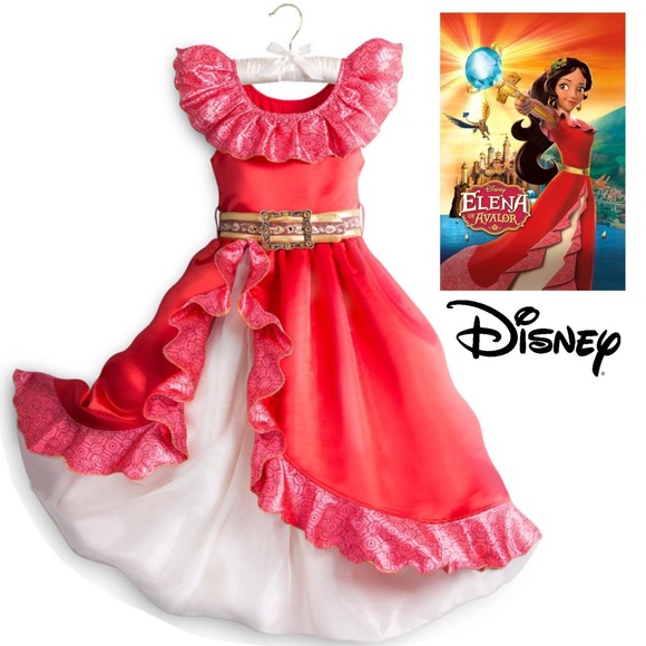disney princess red and gold dress